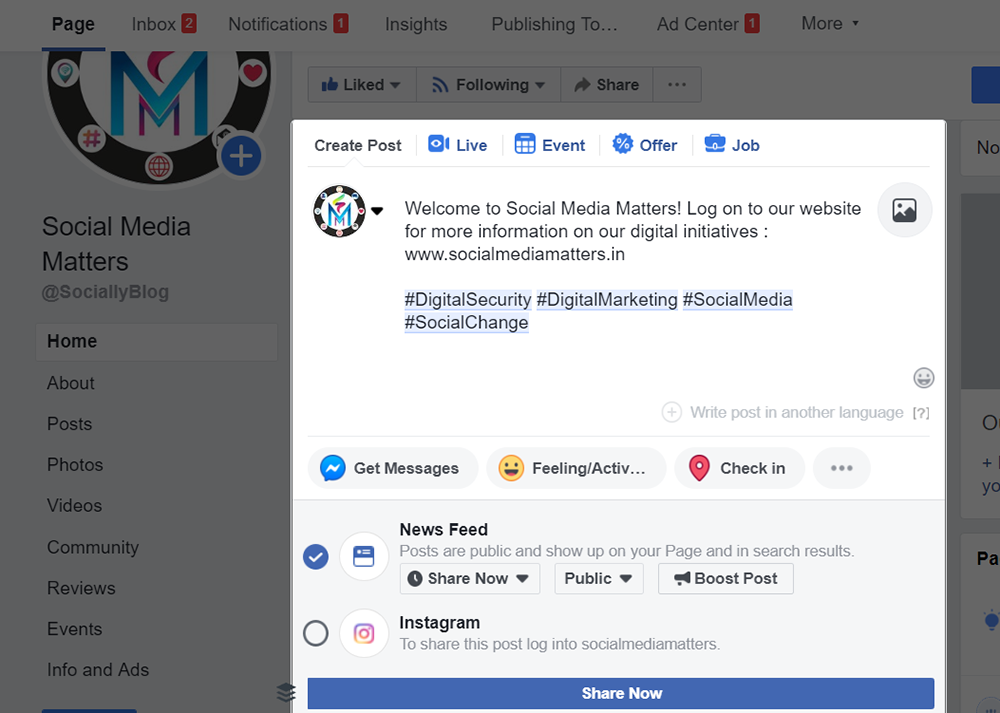 Write Facebook Post Write Facebook Post